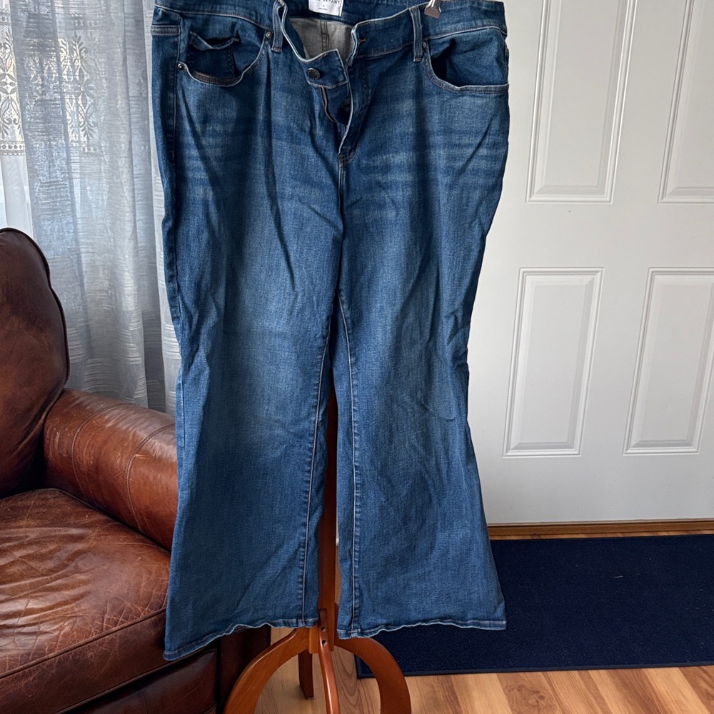 Lane Bryant Medium Blue Wide Leg Jeans